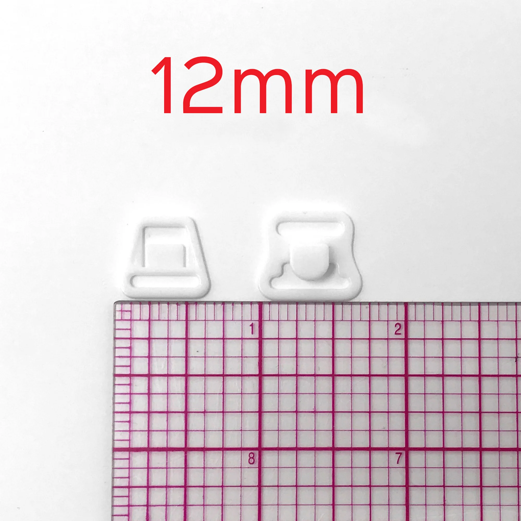 1/2" (12mm) or 3/4" (18mm) Maternity Bra Strap Hooks in Black, White & Ivory- Set of 2 - Image 4