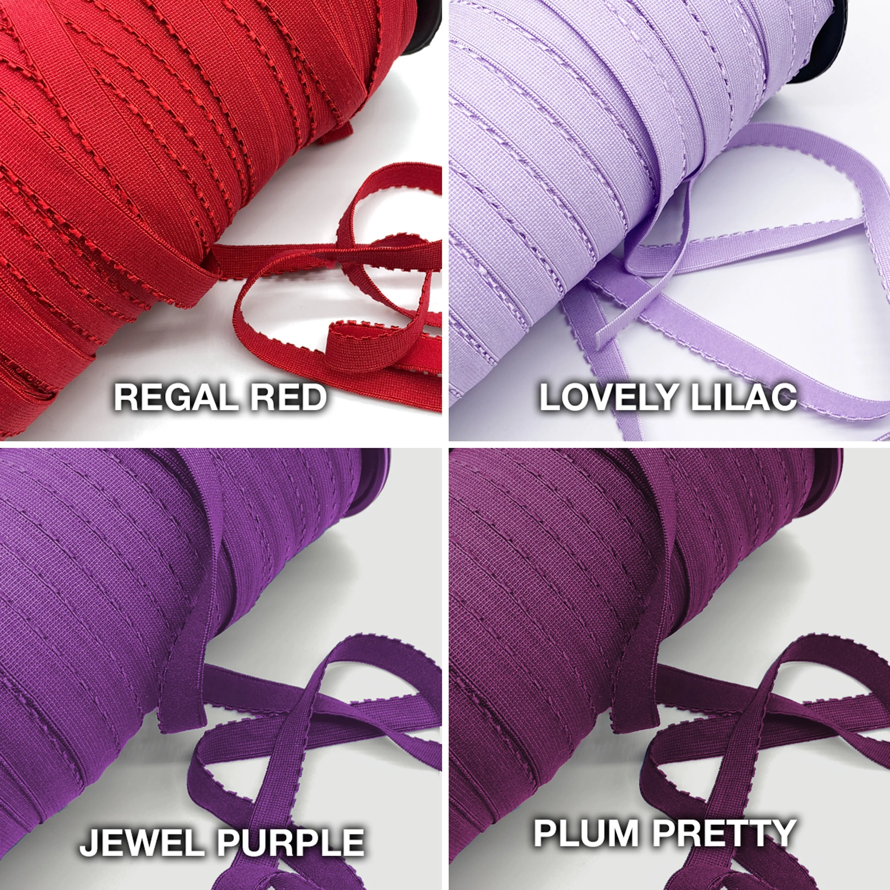 3/8" (10mm) Picot Elastic, Soft, Plush Back- 2 Yards - Image 4