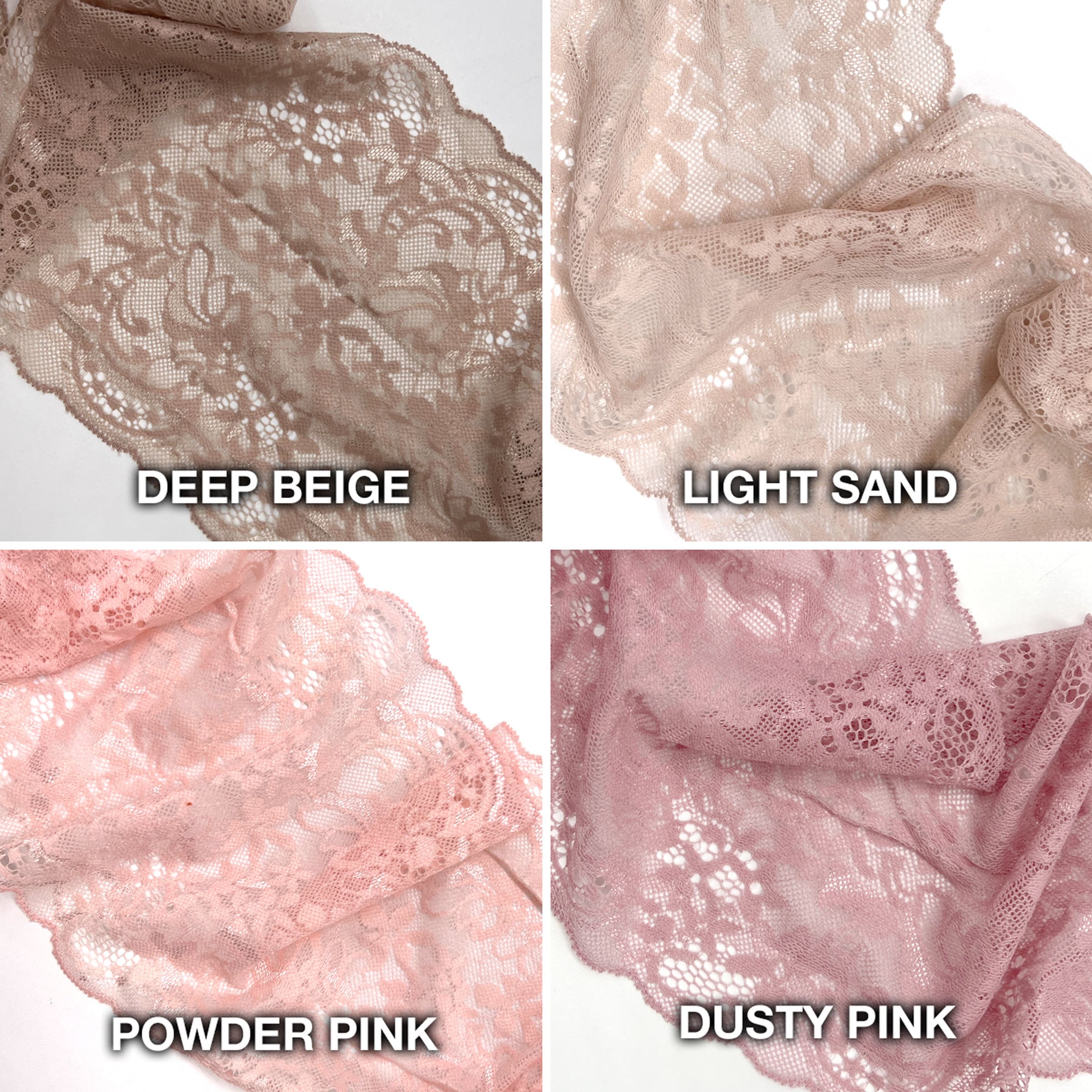 6 1/2" (16.5cm) Stretch Lace, Soft, High Quality- 1 Yard - Image 3