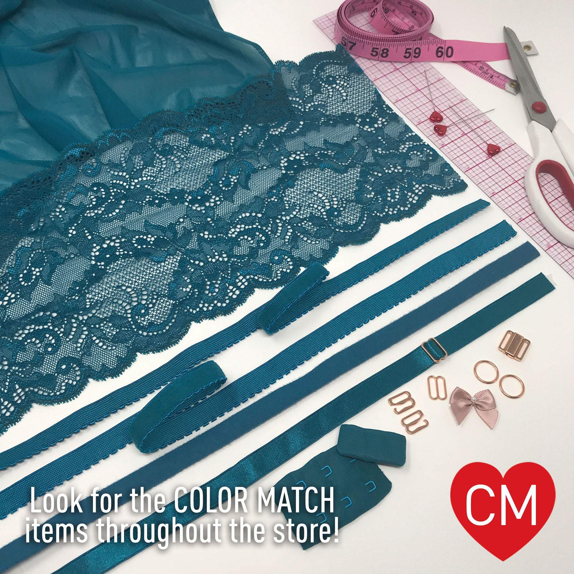 3/4” (20mm) FOE Matte, Soft Fold Over Elastic- 2 Yards - Image 10