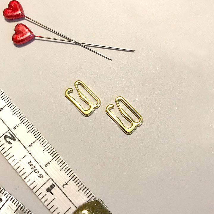 1/4" (6mm), 5/16" (8mm), 3/8" (10mm), 1/2" (12mm), 5/8" (15mm) Bra Strap Slider G Hook- Set of 2 - Image 4