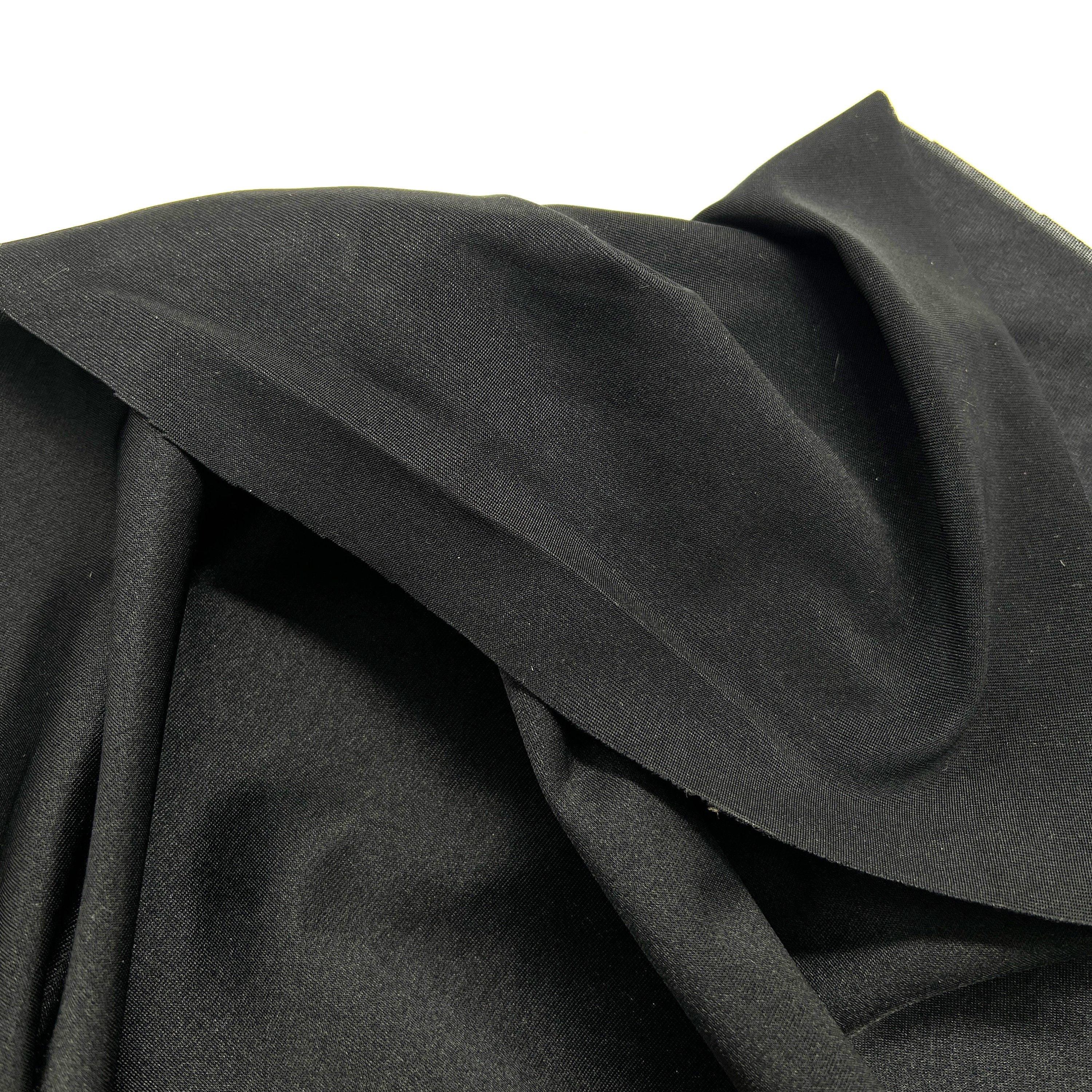 Compression Tricot Fabric lightweight, Black- by the 1/2 yd - Image 3