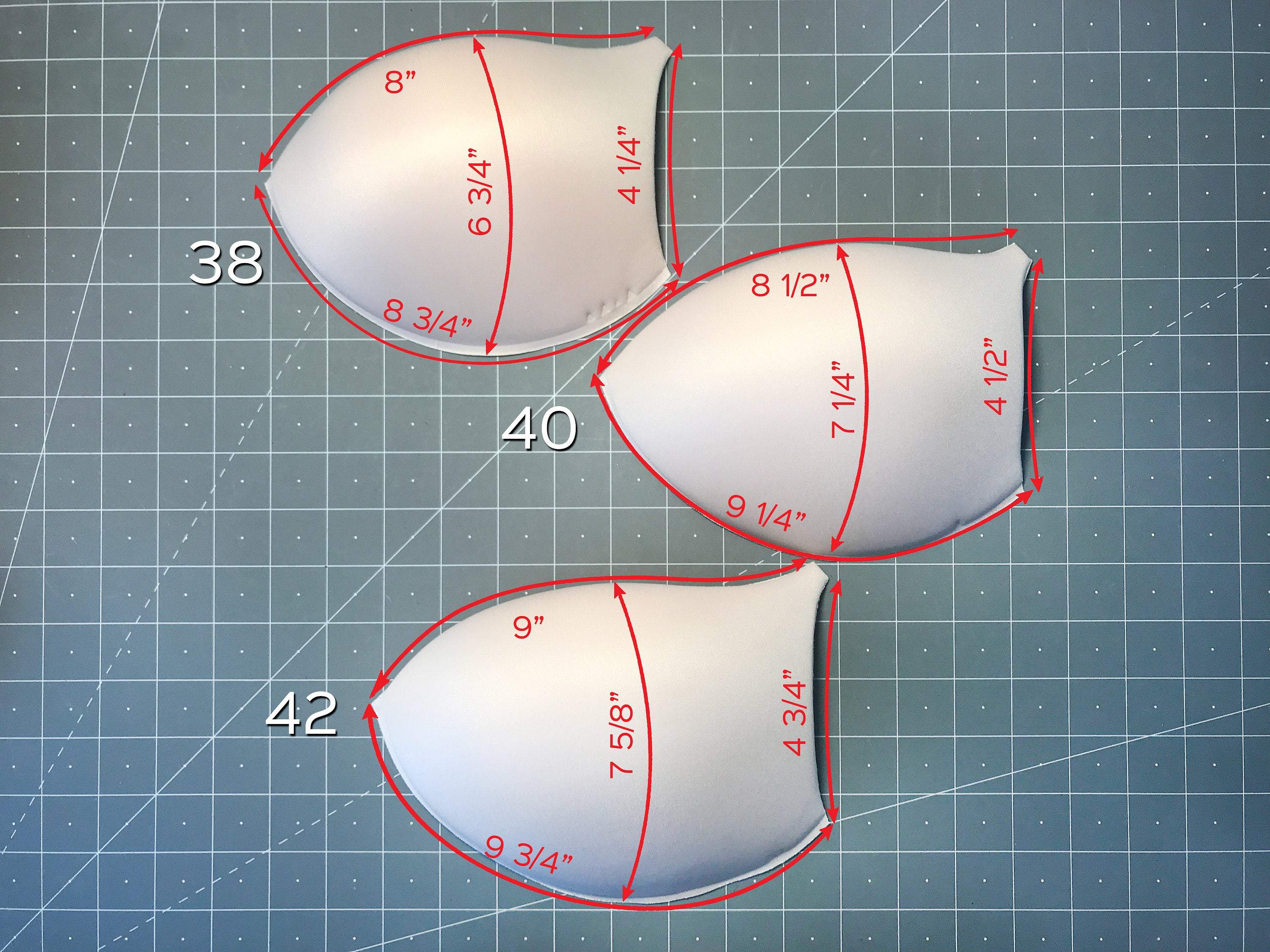 Molded Contoured Bra Cups, Inserts or Sewn In- in beige or black- Sizes 32-42 - Image 6