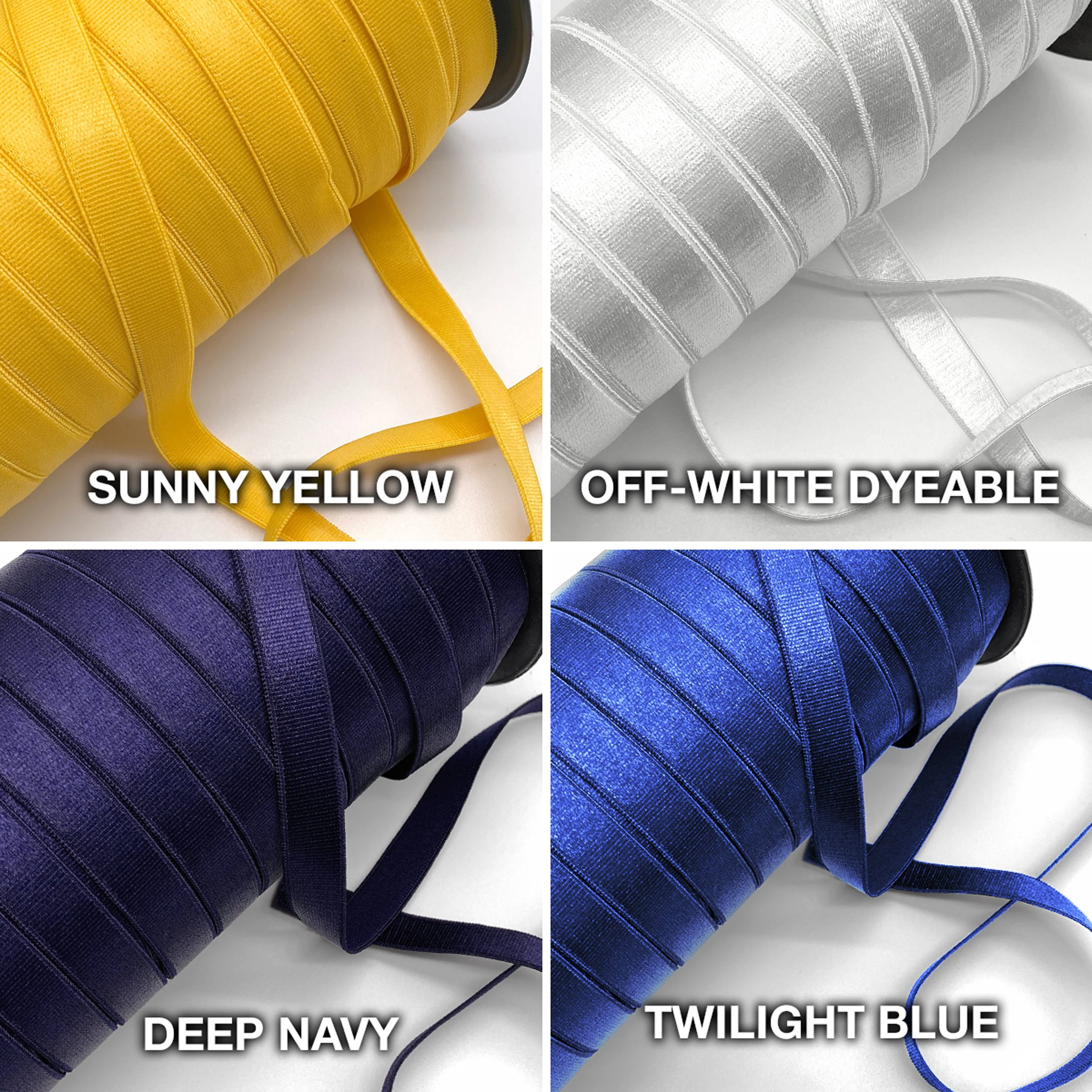 1/2" (12mm) Satin Elastic, Bra Strap- 2 Yards - Image 5